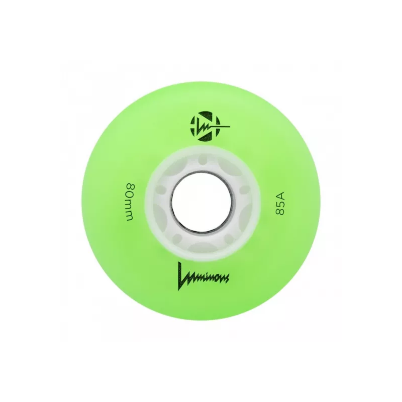 Ruedas LUMINOUS LED Green White Glow - 80mm/85a