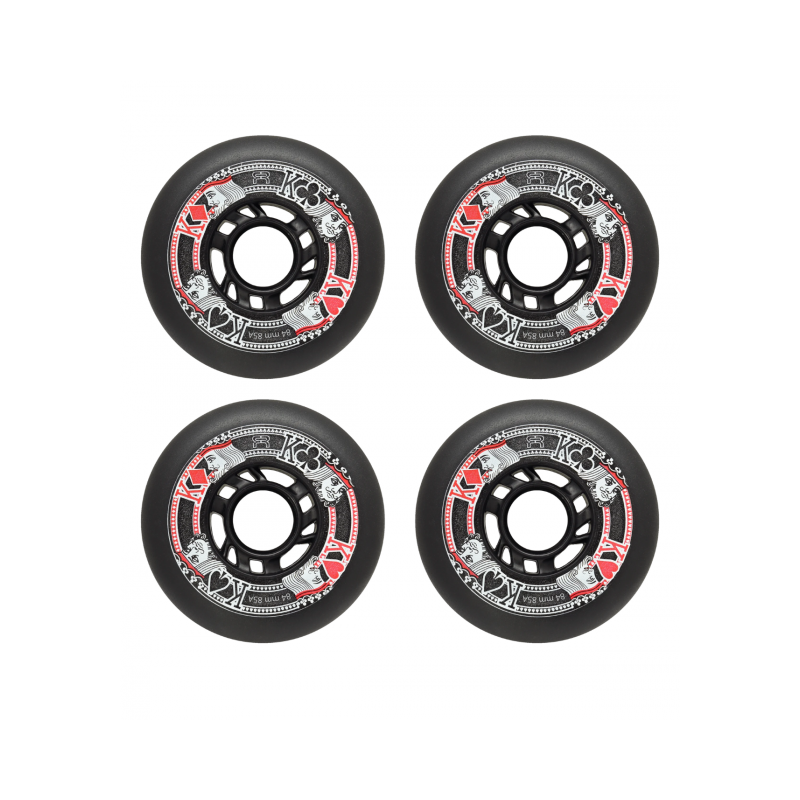 FR Ruedas Street Kings 84mm 85A Black - Set 4 de Ruedas
