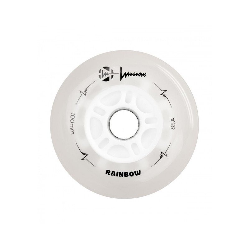 Ruedas LUMINOUS LED Rainbow White - 100mm/85a