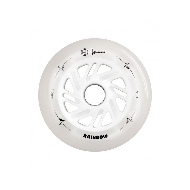 Ruedas LUMINOUS LED Rainbow White - 110mm/85a