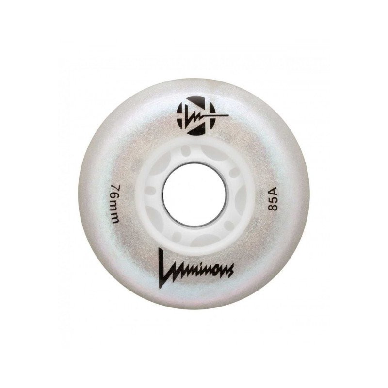 Ruedas LUMINOUS LED White Pearl - 76mm/85a