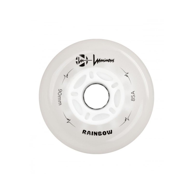 Ruedas LUMINOUS LED Rainbow White - 90mm/85a