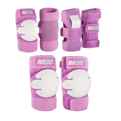 Kit de Protecciones RollerFace Morado/Blanco