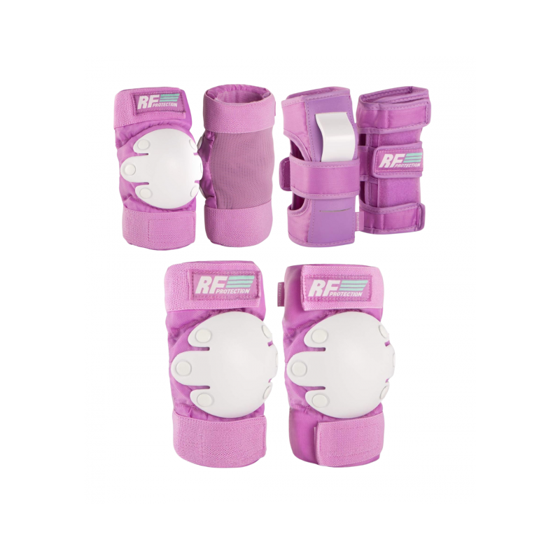 Kit de Protecciones RollerFace Morado/Blanco