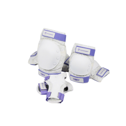 Flying Eagle COBET Blanco/Purpura Kit de Protecciones para patines